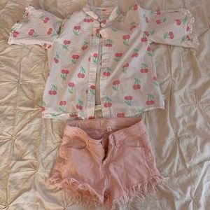 Girls Museum of ice cream shirt and shorts outfit
